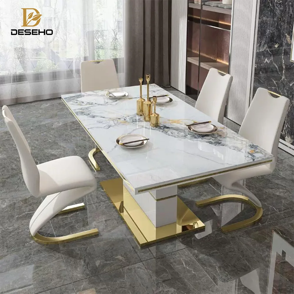 Dining Table Set Dining Room Furniture Table and Chairs Best-selling Design Modern Home Furniture Wooden Europe Simple Modern