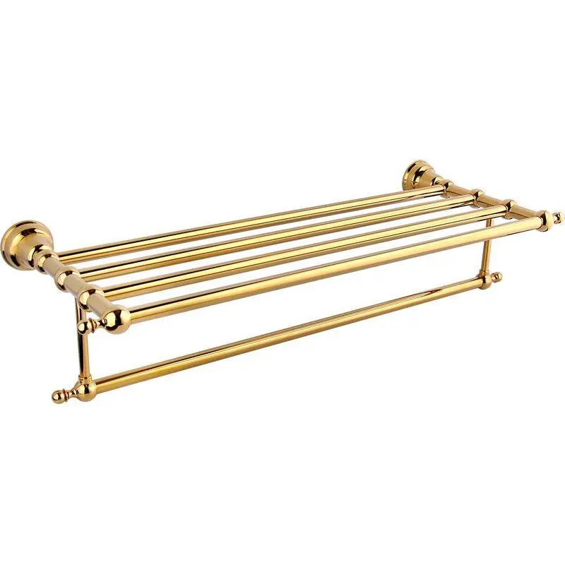 Gold Chrome Plated Simple European American 304 Stainless Steel Towel Rack Set Bathroom Pendant Retro Bathroom Wholesale XR2529