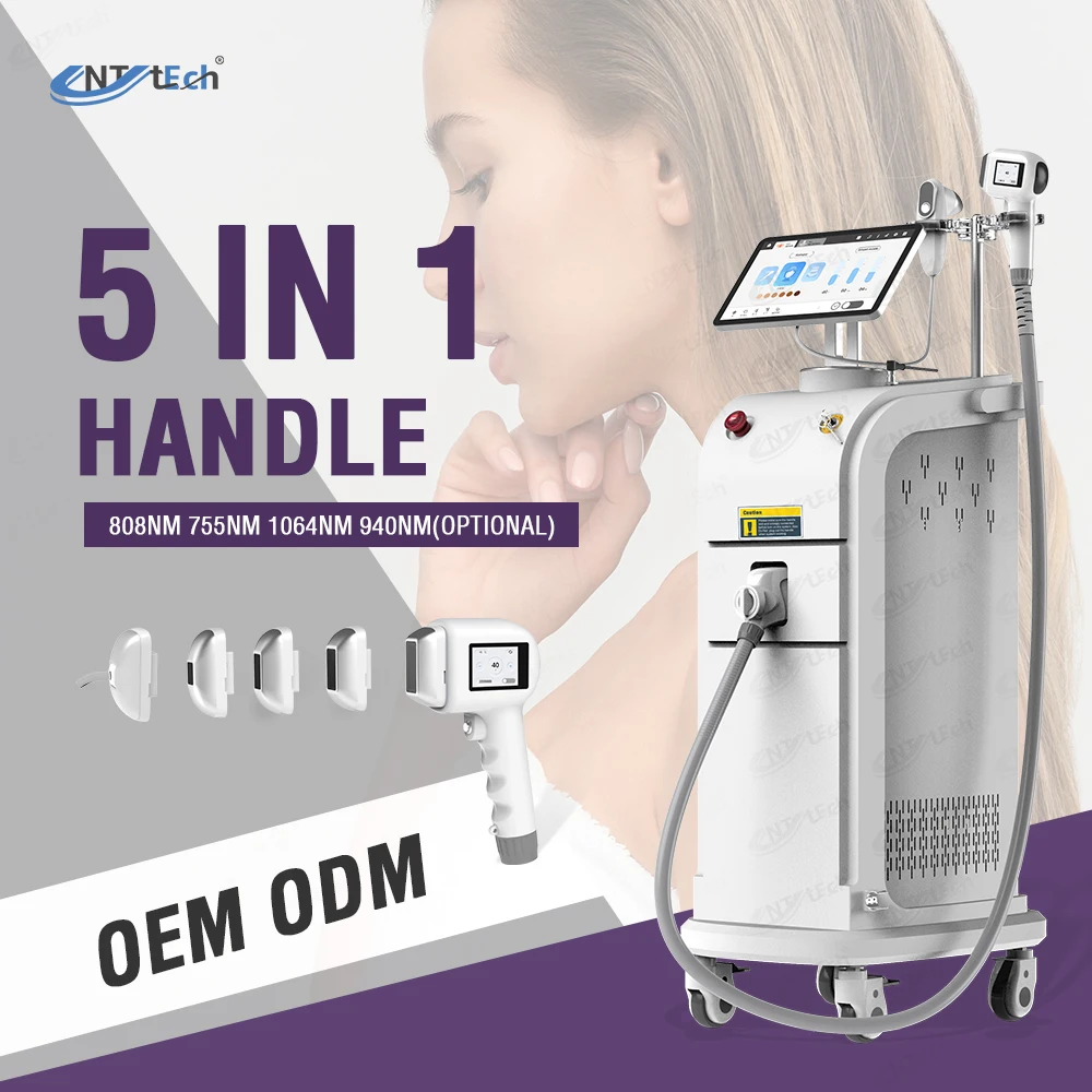 Hot sale unt laser OEM/ODM CE TUV ISO diode laser 755nm 808nm 1064nm 940nm 4 wavelengths hair removal machine