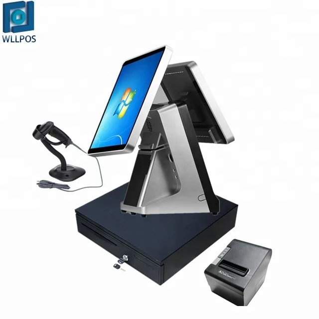 Touch Screen POS system restaurant ordering machine with 58mm thermal printer supermarket cashier equipment POS terminal