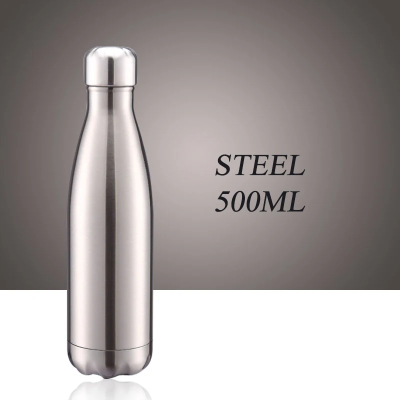 350 мл 750 мл 1000 мл матовая цветная бутылка колы из нержавеющей стали 17 унций 500 мл Термос Кола вакуумная колба