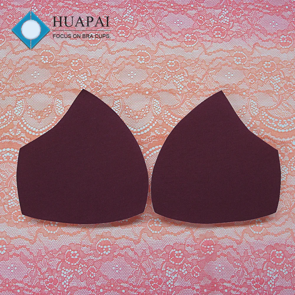 China factory Special shape absorb sweat cotton fabric laminated foam bra cup wholesale for young girls