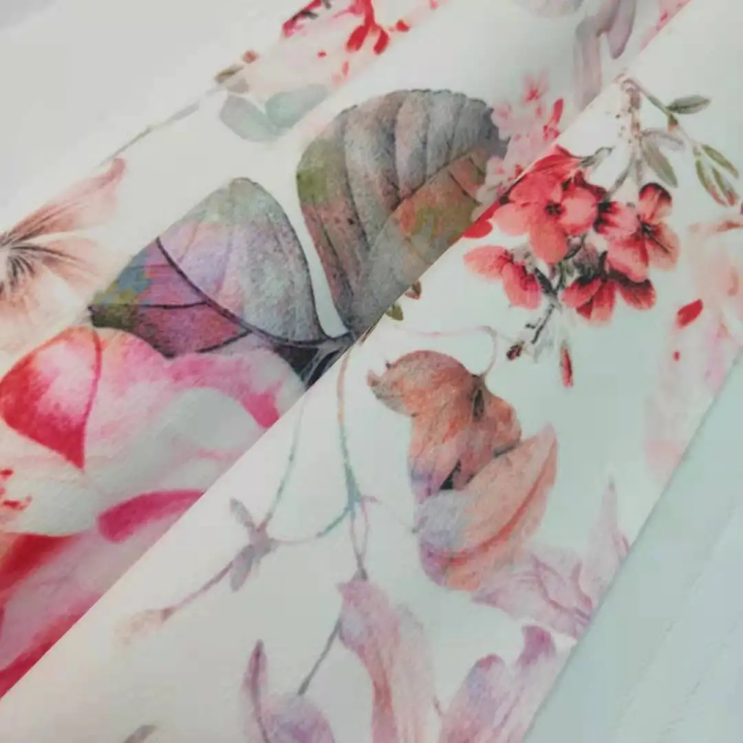 Горячая Распродажа, китайская ткань с цифровым принтом на заказ с обратной стороной для модных дам