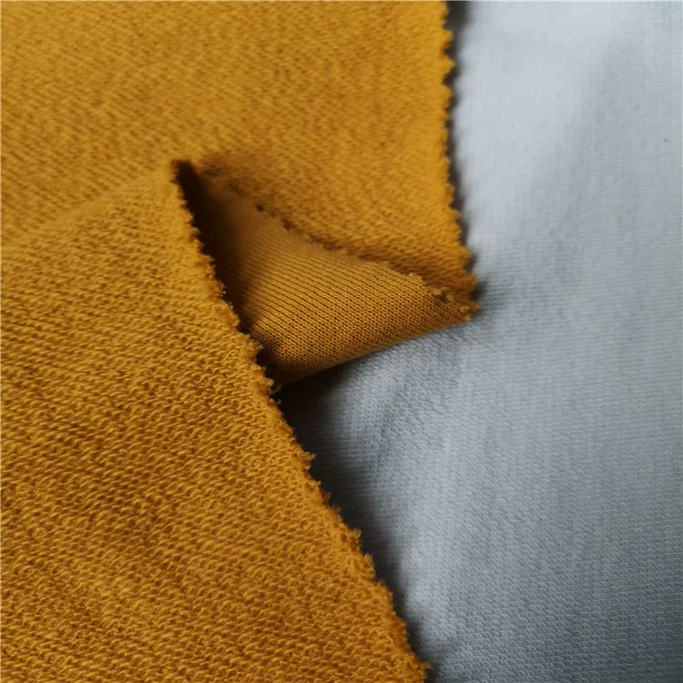 360gsm Cotton Terry Knitting 100%Cotton French Terry Hoodie Fabric Cotton Three Thread Terry Fabric