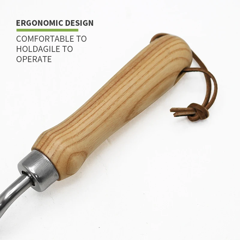 New Design 3Pcs Wood Handle Garden Hand Tool Stainless Steel Shovel Rake Planting Gardening Tools Set