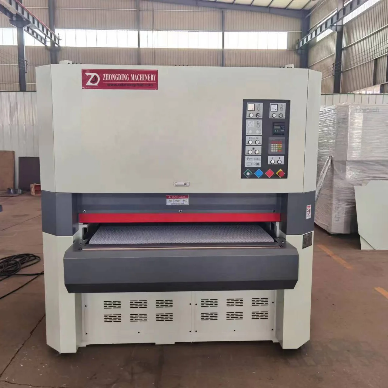 Zhongding industrial floor door board profile wood wide drum belt planer sander mdf plywood veneer sanding machine price