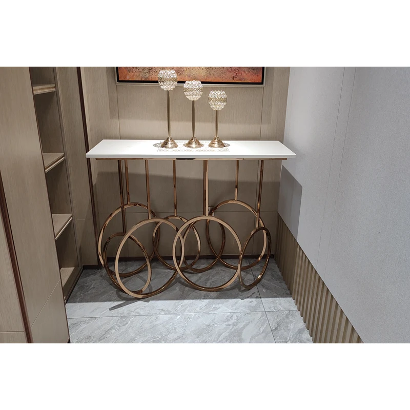 2022 Foshan Modern HBA Interior Design Console Table with Marble Top