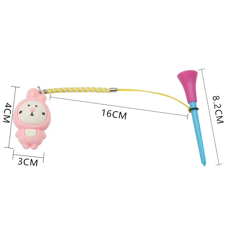 HOW TRUE Wholesale Multiple Colors Rubber Cushion Top Golf Tee Reduce Friction and Side Spin Plastic Golf Practice Tees