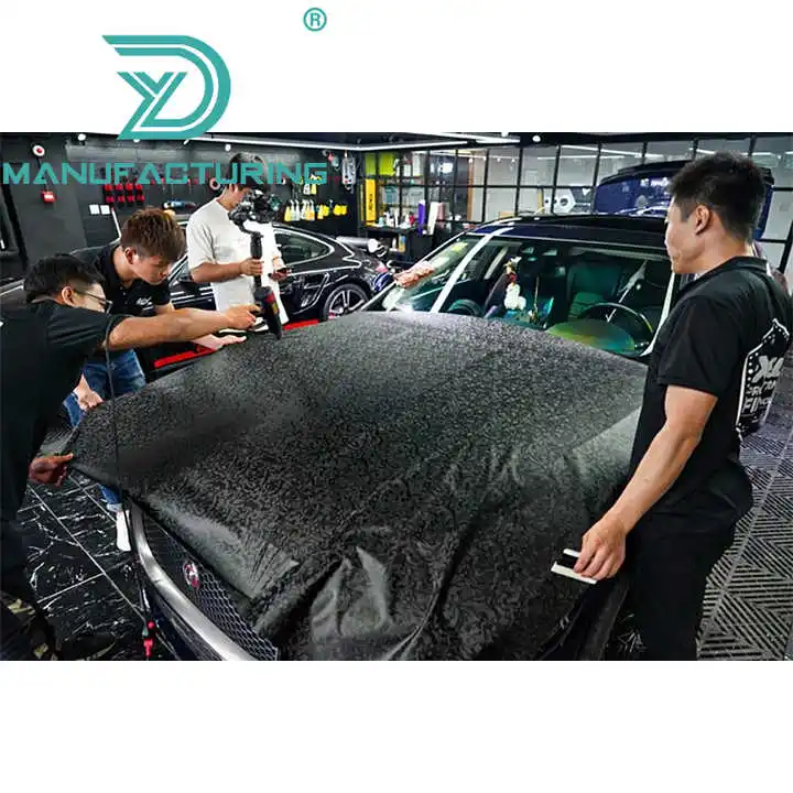 Vehicle Wraps Fashion Self Adhesive Car Body Sticker Vinyl 3D Ghost Carbon Black Vinyl Car Wrap Vinyl