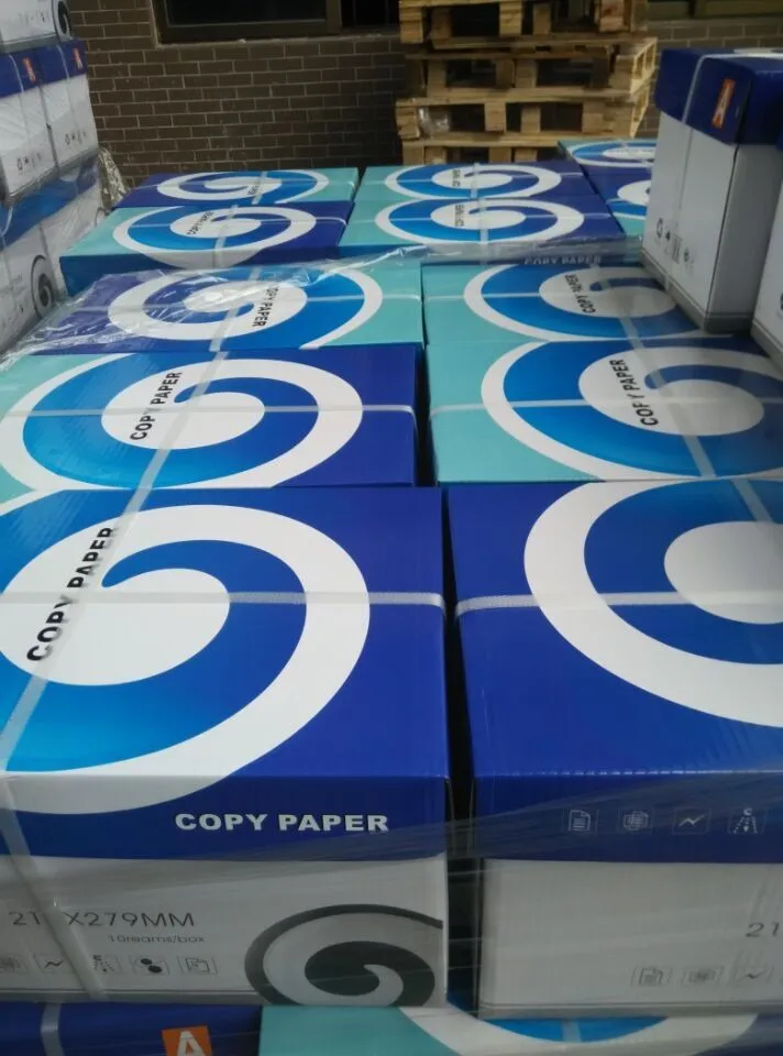 Top Manufacture OEM High brightness 80GSM Virgin Wood Pulp Letter Size A4  Copy Paper 500 Sheets/Ream