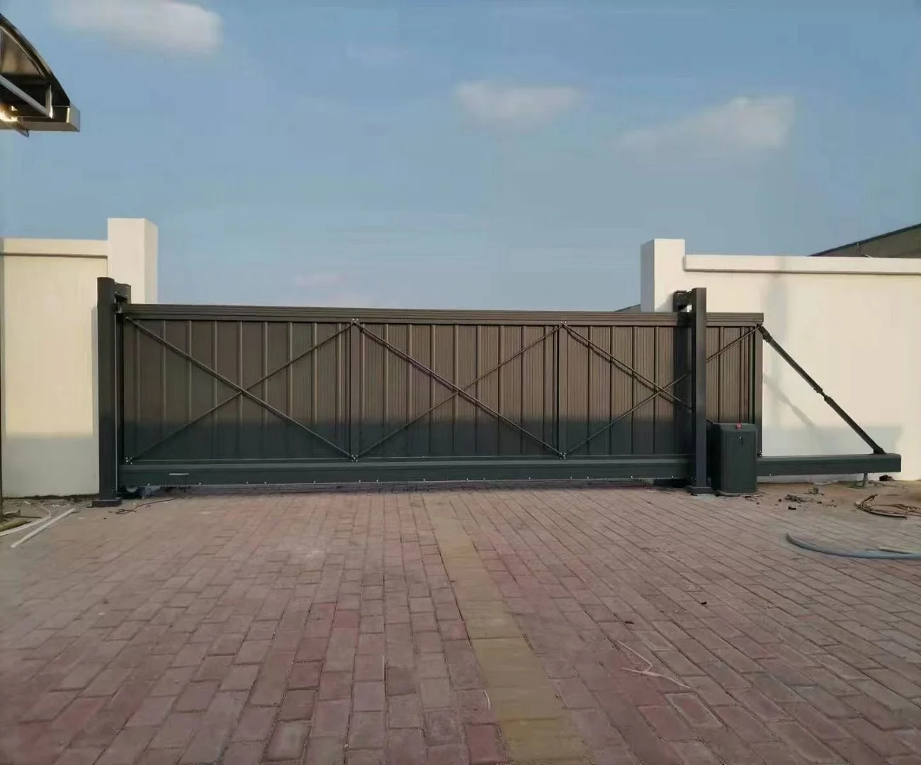 floating sliding door automatic suspension gate with motor