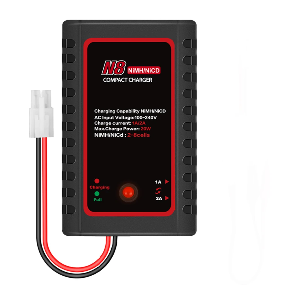 HTRC N8 Nimh Nicd Battery Charger 110-240V 2A 20W AC Compact Charger For 2s-8s Nimh/Nicd Battery With 5 Charging Model RC Toys