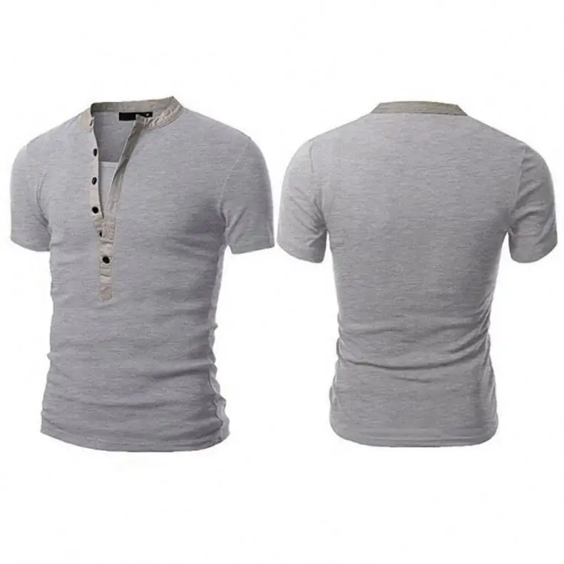 OEM Round collar buttons chest v neck polo t shirts men shirts for men casual casual shirts for men