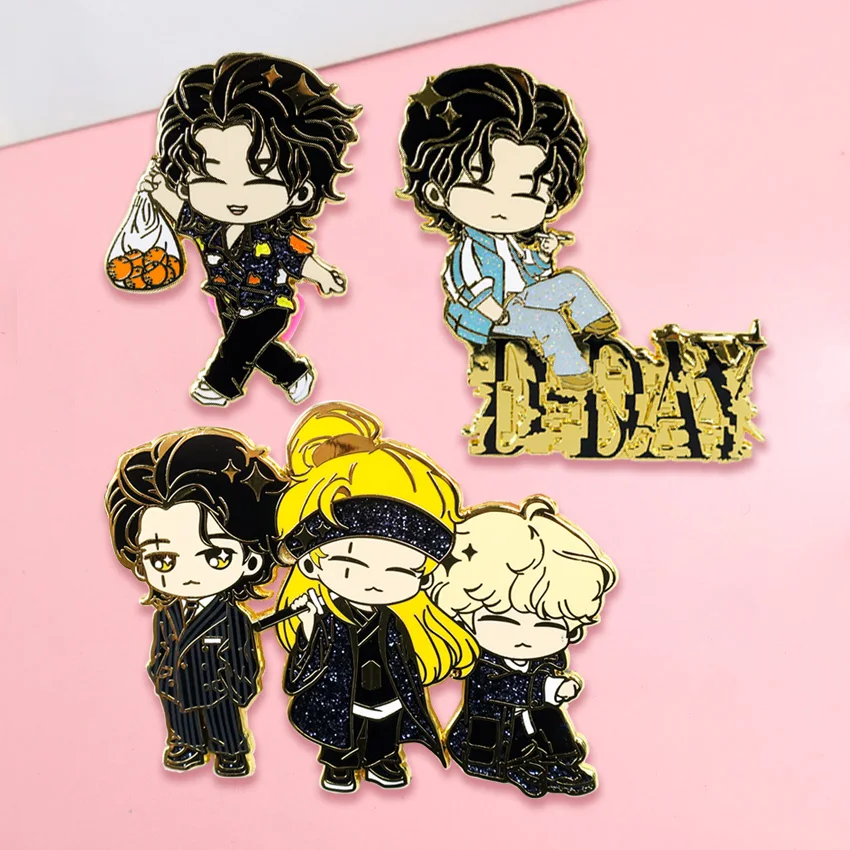 Модный подарок на заказ, металлический товар kpop, булавка, значки BangtanBoys, жесткие эмалированные булавки для лацканов, фабрика