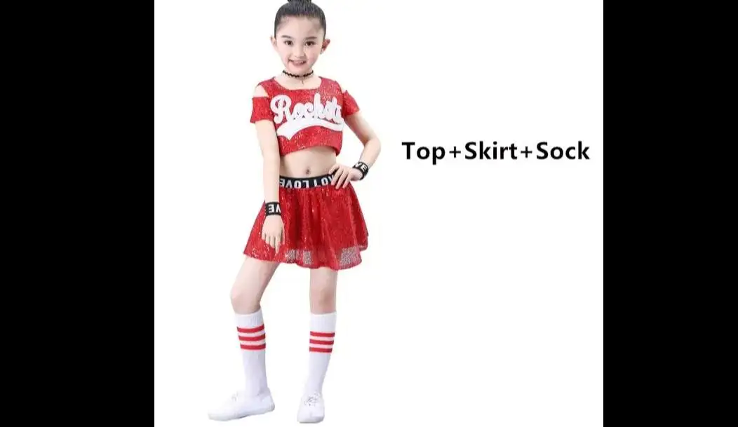 Wholesale High quality  hip hop performance sets dance dress for children