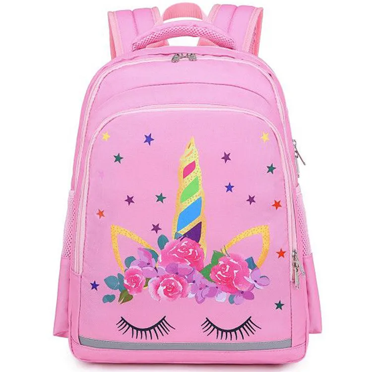2021 New Customize Unicorn Kids Backpack Set Polyester Primary School bags