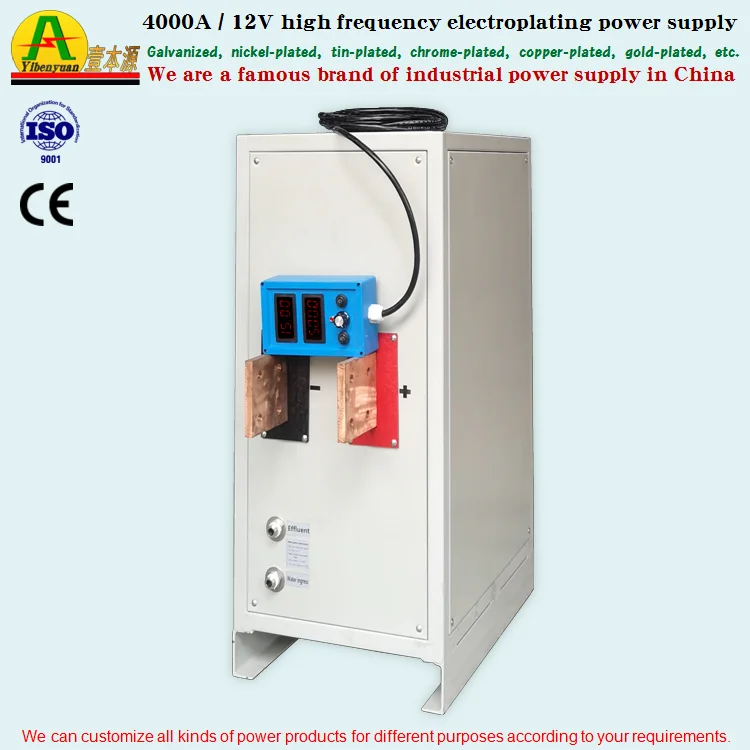 4000A12V высокочастотный гальванический источник питания с водяным охлаждением 3000A Регулируемый