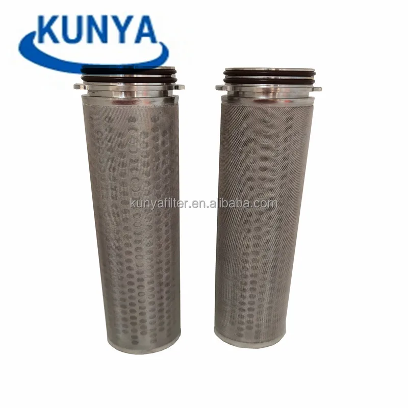 40 micron stainless steel sintered fiber separator industrial air compressor heavy duty dust air metal cartridge filter element