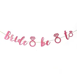 YACHEN Diamond glitter garland festive backdrop bride to be pull flag banner wedding decoration