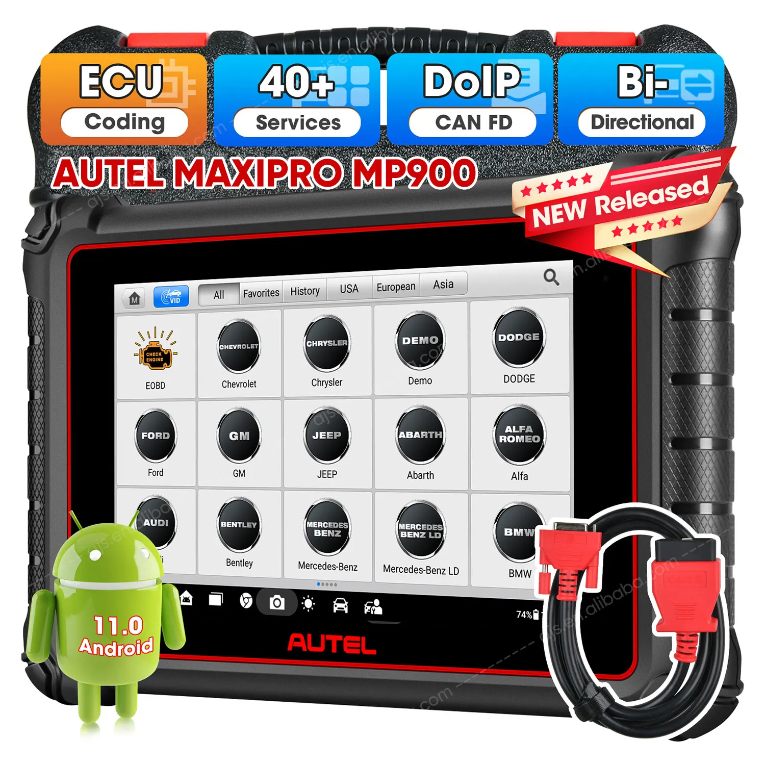 Autel MaxiPRO MP900 Автомобильный сканер OBD2 MP900E MP 900 MP808S MP808 Универсальный считыватель кодов алтарь Профессиональный диагностический инструмент для автомобиля
