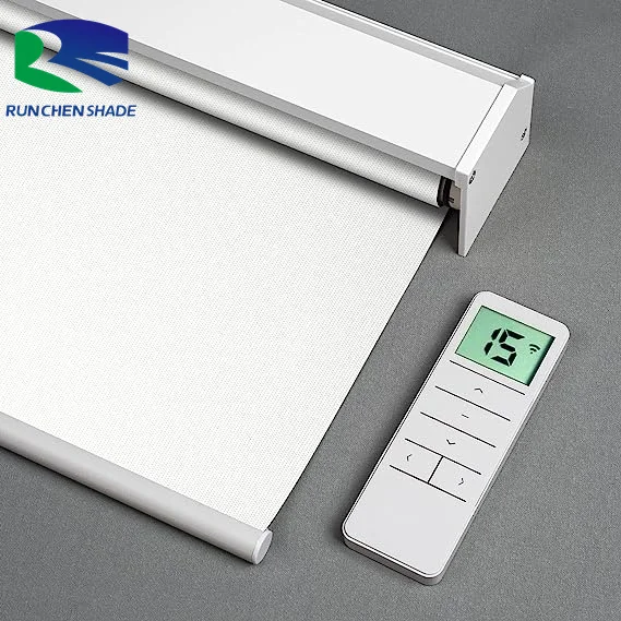 Motorized cortinas curtain moto electric battery horizontal shengrilla blackout wifi motorized roller blinds shades indoor