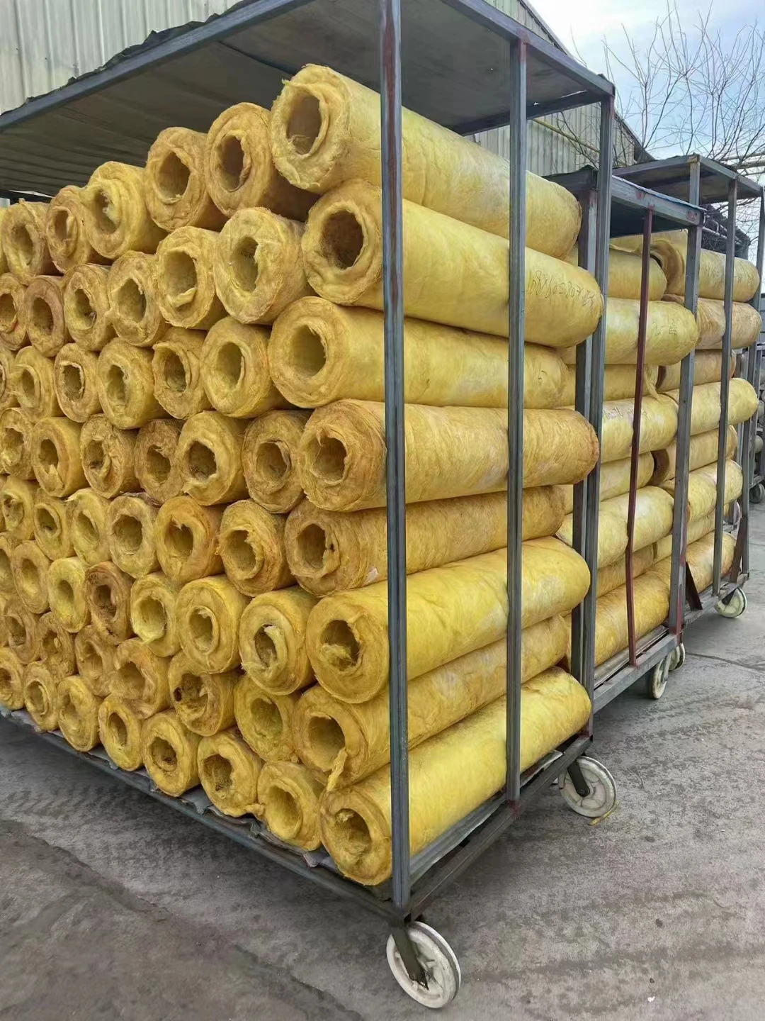 Custom good performance thermal glass wool tube fiber glass wool tube glass wool pipe insulation fireproof