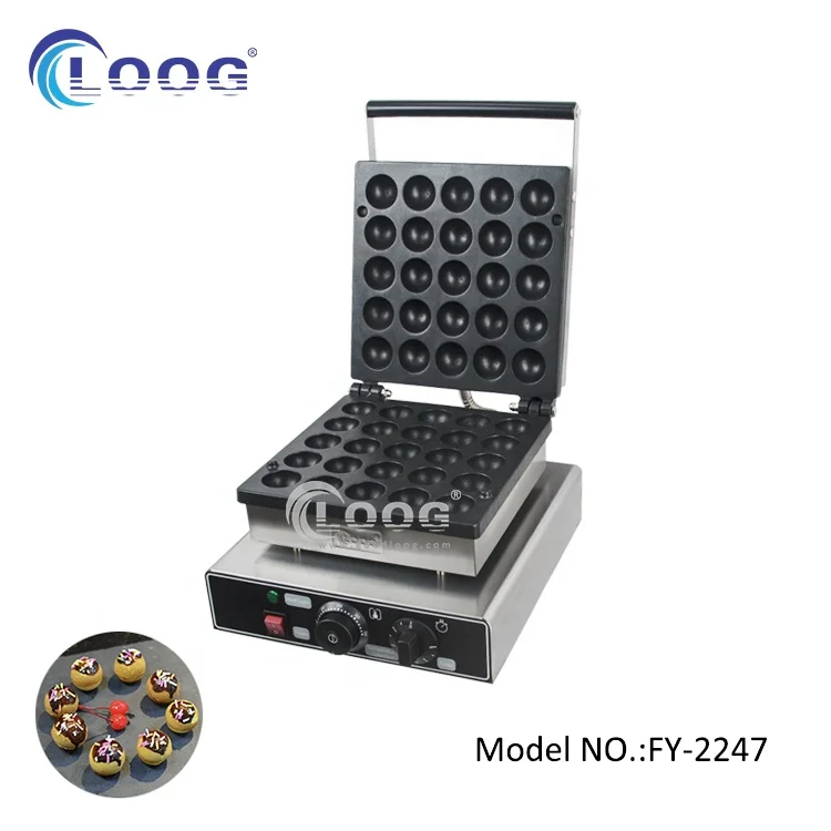 CE Certification Kitchen Equipment Electric Waffle Ball Stick Maker Non Stick Breakfast Ball Waffle Machine Commercial