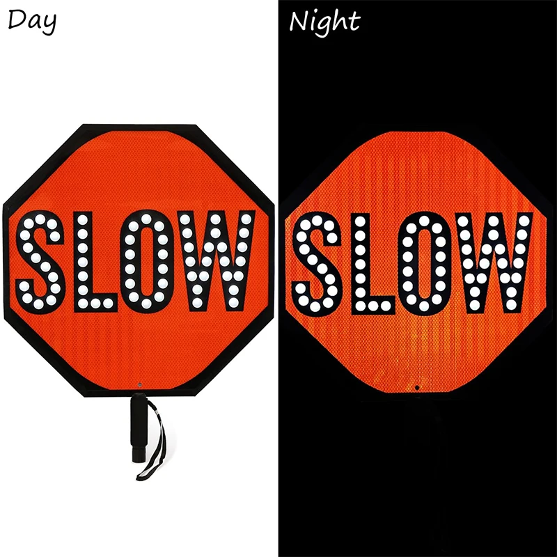 led hand held stop slow sign led traffic HIP Reflective warning products led safety  products