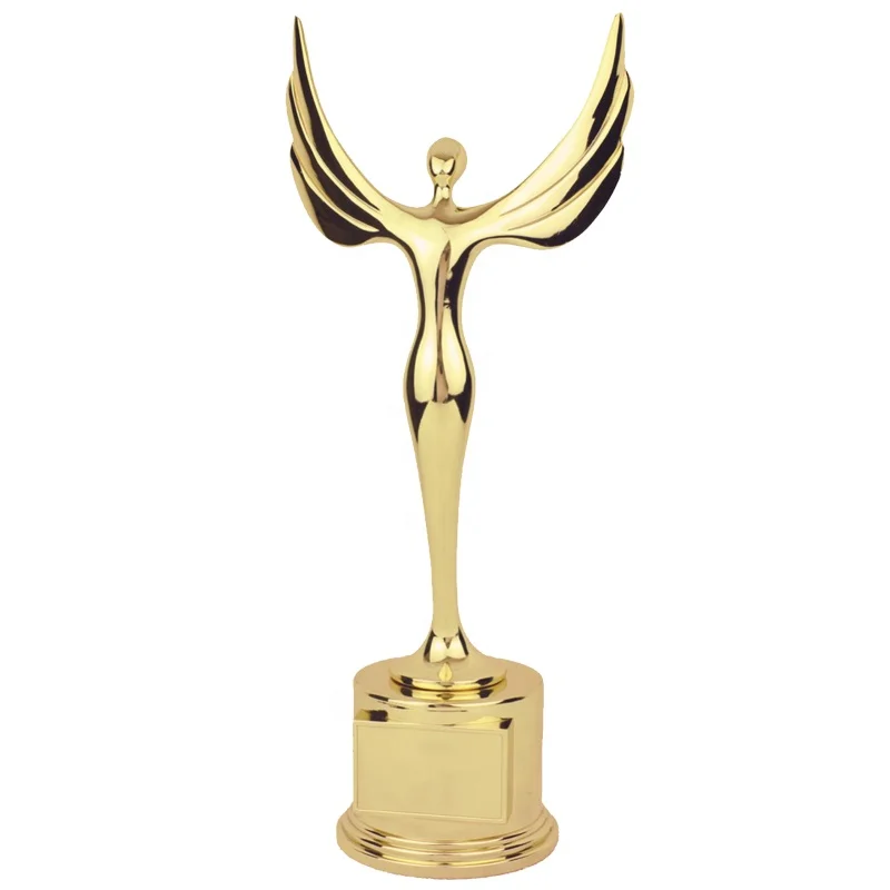 Wholesale star shape plastic base customized grammy award trophy with gold foil