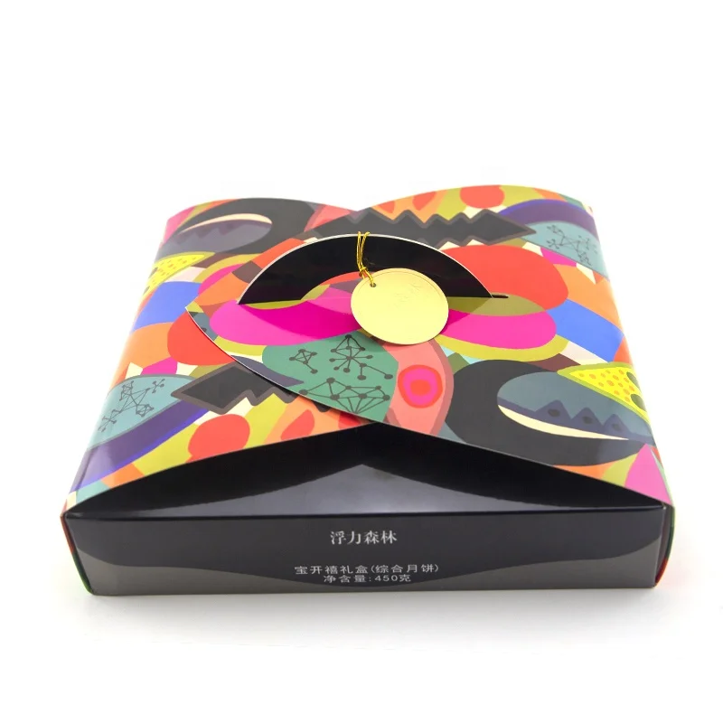 
FSC Special Design China Supplier Custom 4C Print Mooncake, Desert Packaging Flat Delivery Paper Gift Box 