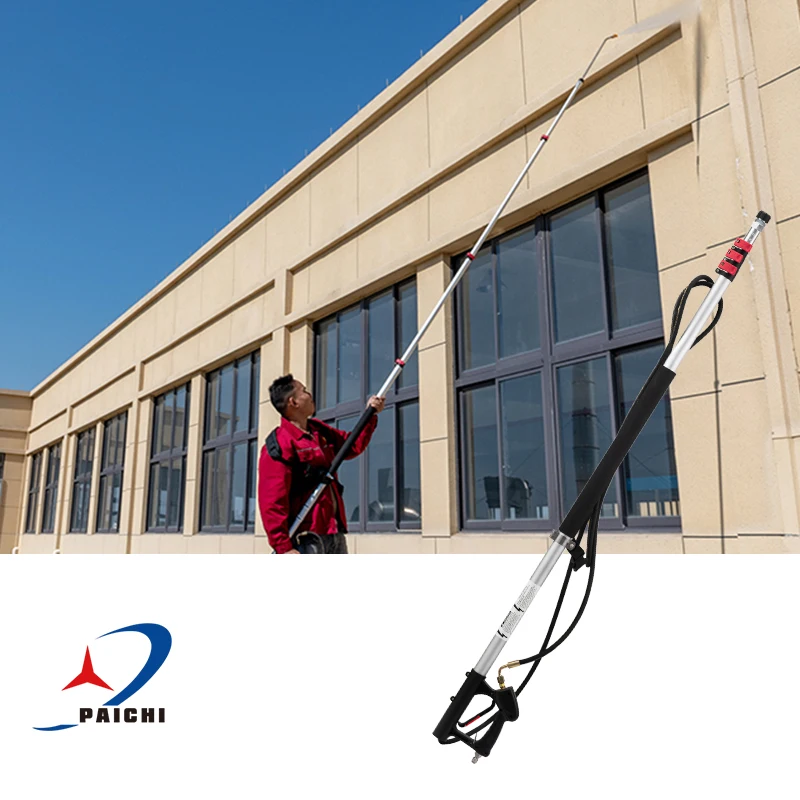 High Pressure Washer Car Washer Accessories Eight-piece Telescopic Rod Set Strap Lengthened Washing Machine Water Gun Rod