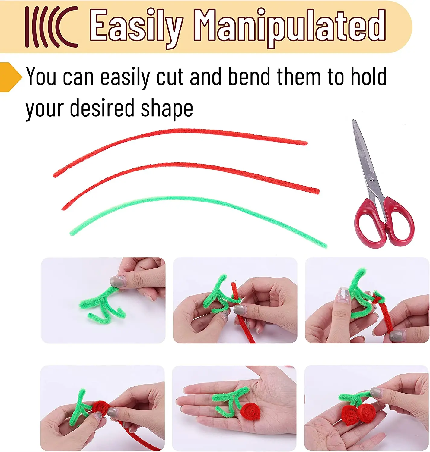 Chenille Stems Pipe Cleaners Craft Supplies Cleaners Pipe Cleaners Bulk Fuzzy Pipe