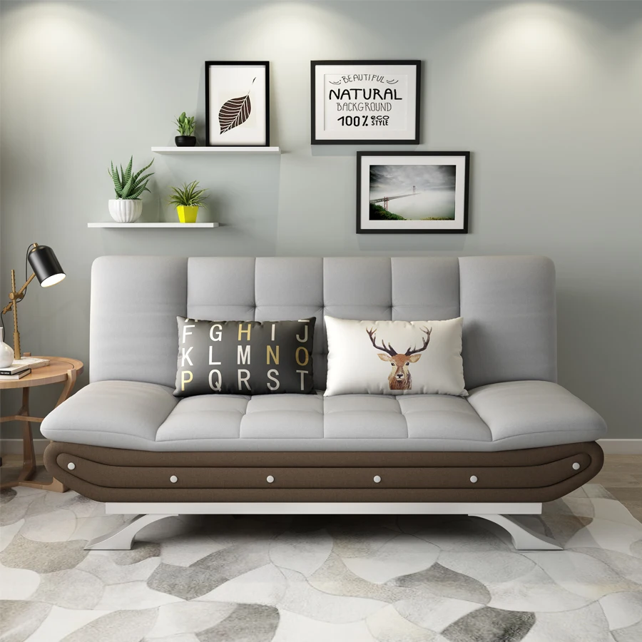 living room sofa bed simple design 1.2m width sofa cum  bed  features folding function