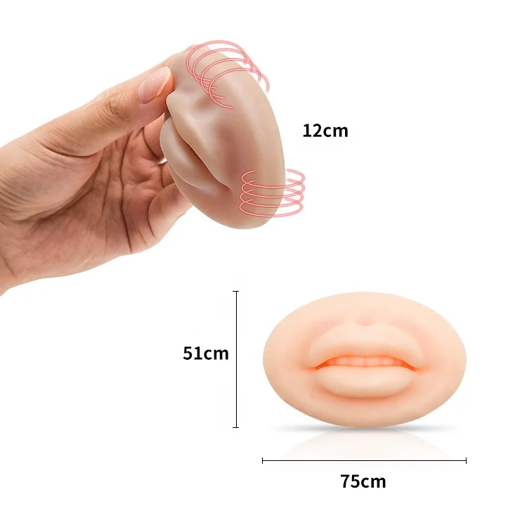 Wholesale at Factory Price  Permanent Make up Silicone Tattoo Mannequin Lips Practice Skin