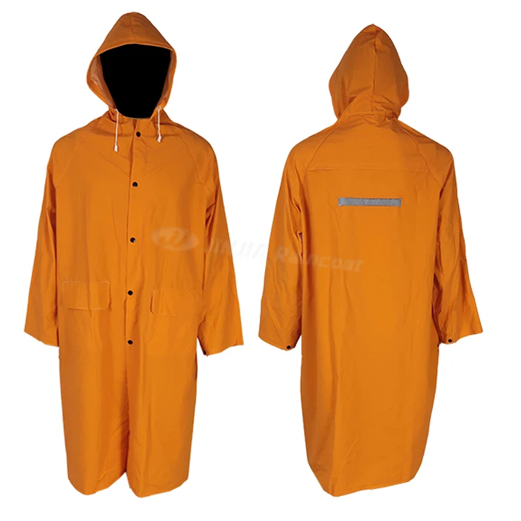 Good Quality Heavy Duty Rain Coat Waterproof Poncho Raincoat Pvc Polyester Pvc One Piece Raincoat