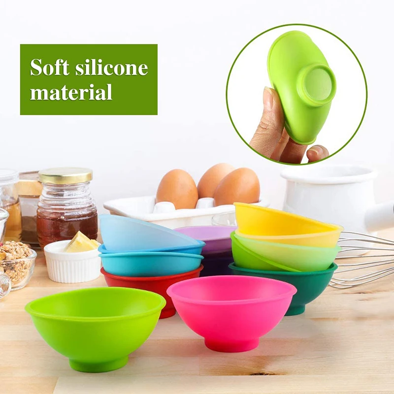 Round Silicone Rubber Pinch Bowls Mini Silicone Mixing Bowl Wax Container for Butane Slick Oil and Herb