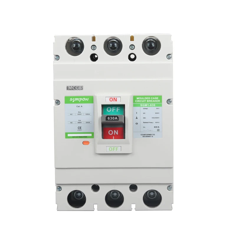High Quality  CM1 type 3P Mould Case Circuit Breaker  SGM Power SGM1-630  630A