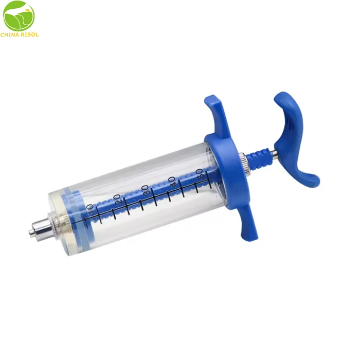 10ml 20ml 30ml 50ml blue tpx adjustable veterinary syringe