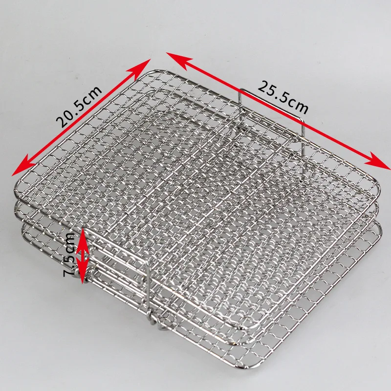 Air fryer accessories 3 Layers Grill Rack Square Shelf Oven Accessories Square Food Rack