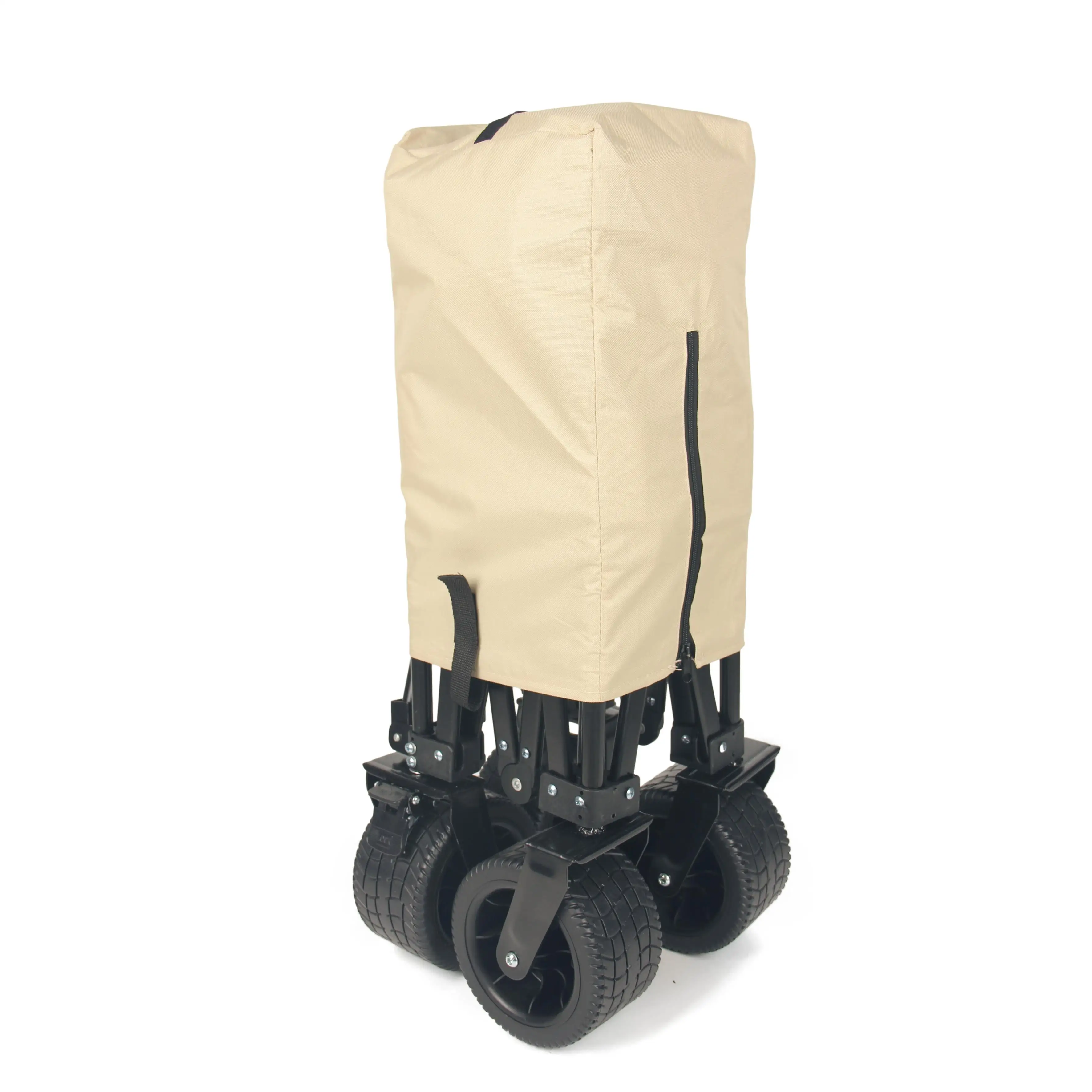 Essential camping wagon outdoor cargo cart 330 LBS load bearing 150L capacity big wheel PVC for beach easy folding carry out