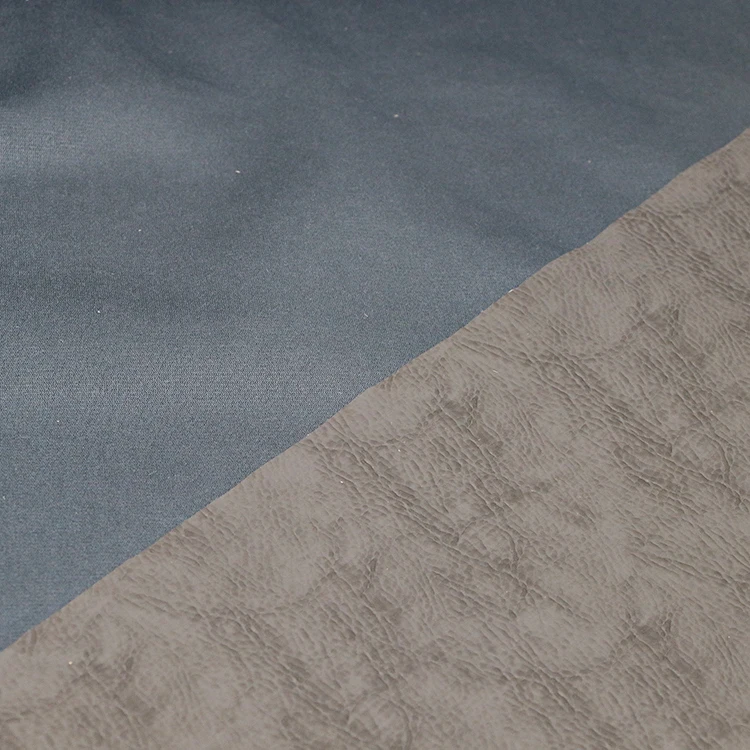 Cheap price soft 100 Polyester pu synthetic leather fabric for bag