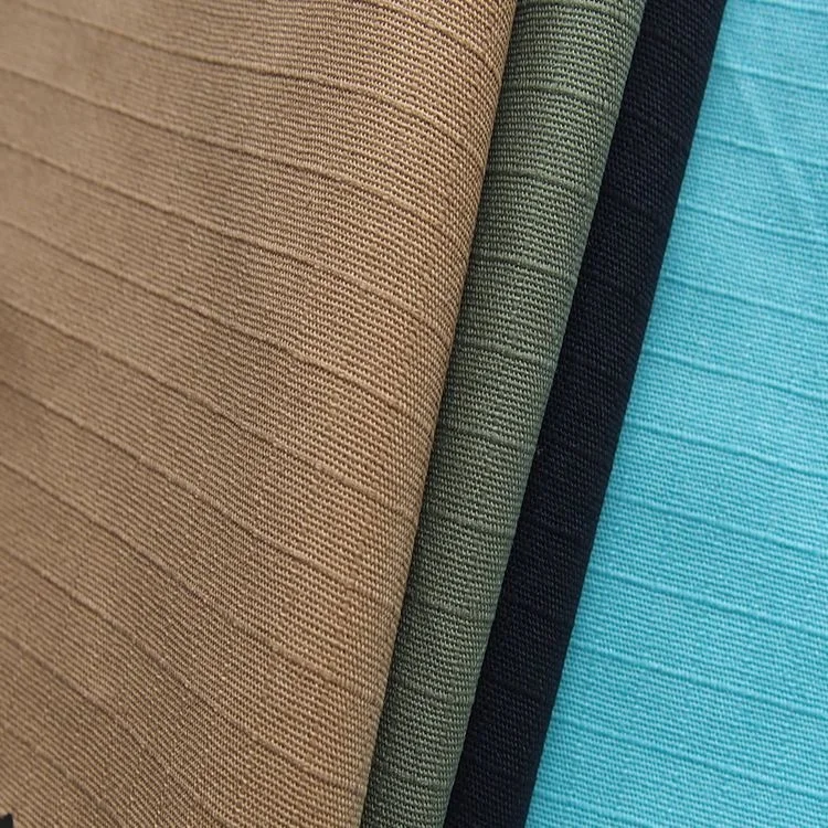 Cotton Fabric Clothing Tear Resistant Five Point Green Black Khaki Cotton Checkered  Fabric