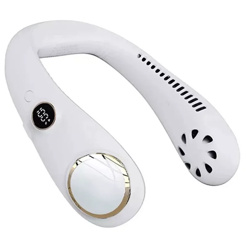 2022 New N20 Digital Display Hanging Neck Fan Usb Portable Leafless Hanging Neck Fan Lazy Outdoor Hanging Neck Small Fan