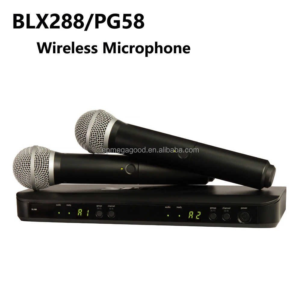 Беспроводной микрофон BLX8 BLX288 PG58 комплект с двойным микрофоном УВЧ