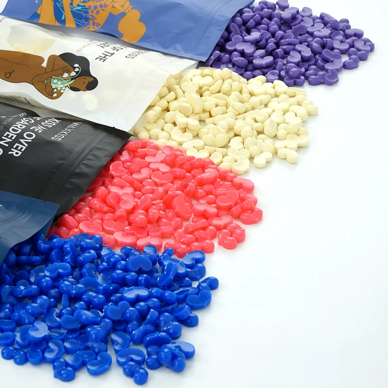 2024 New Formula Love Heart Shaped Hair Removal Wax Popular Colorful Brazilian Wax for Sensitive Skin Use