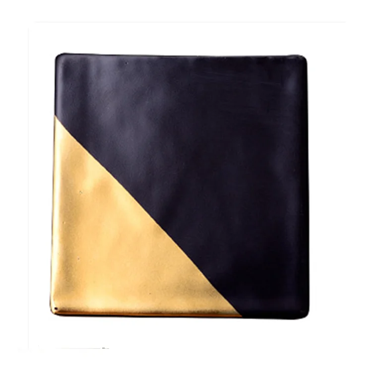 China Suppliers Table Decoration Gold Rim Marble Custom Ceramic coaster for Gift