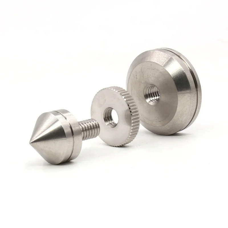 Stainless Steel Speaker Spike Isolation Foot Stand Cone Pads Shock-absorbing Stand Feet for Turntable AMP CD DAC Recorder
