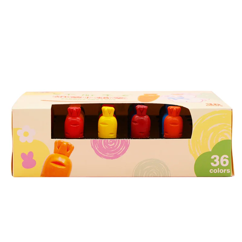 Wholesale Hot Selling Carrots Shape Crayon Plastic Wax And Colorful Crayon Pen For Children