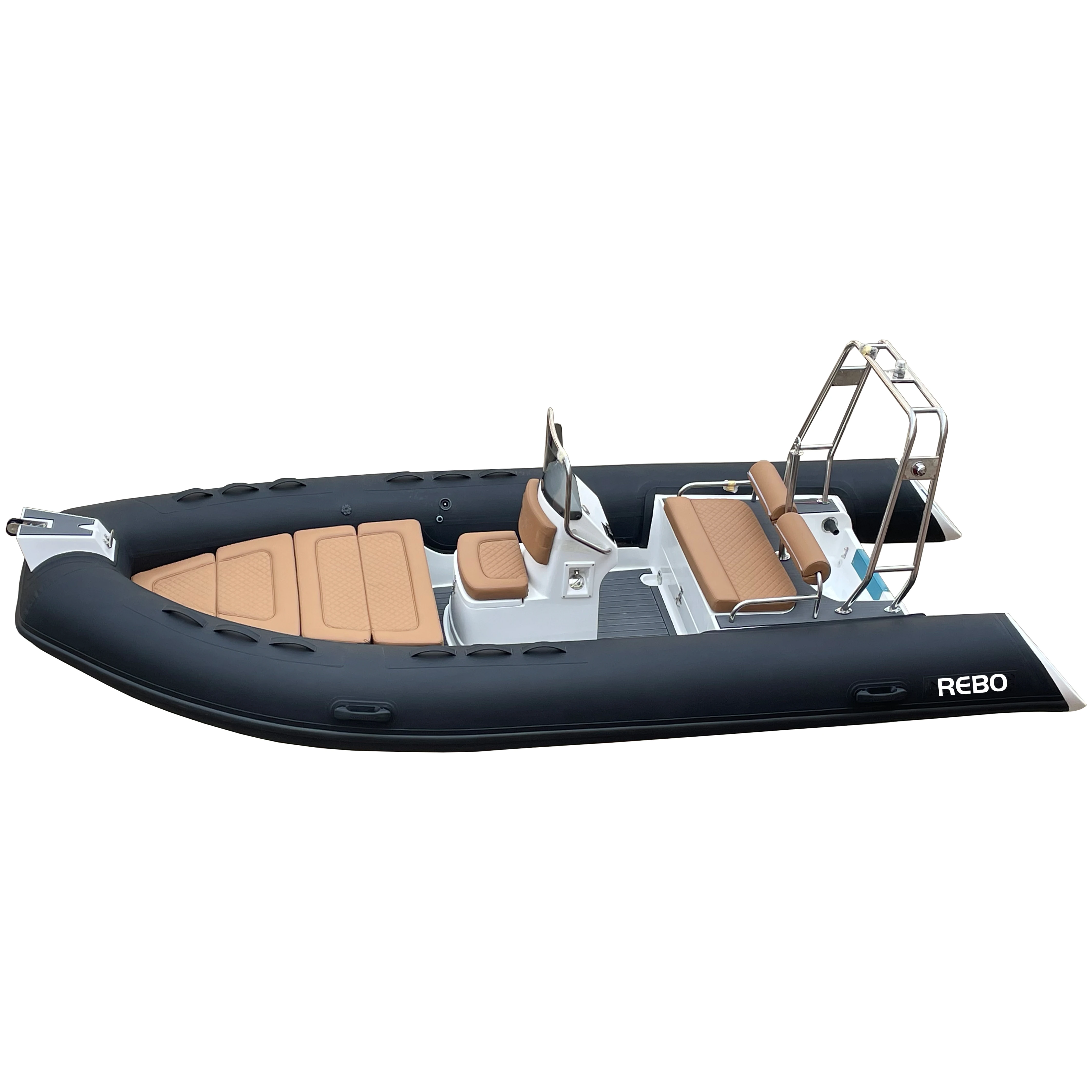 Роскошный 16ft Rb 480 CE Стекловолоконный корпус Глубокий V ПВХ/Hypalon надувная лодка с подбортным двигателем