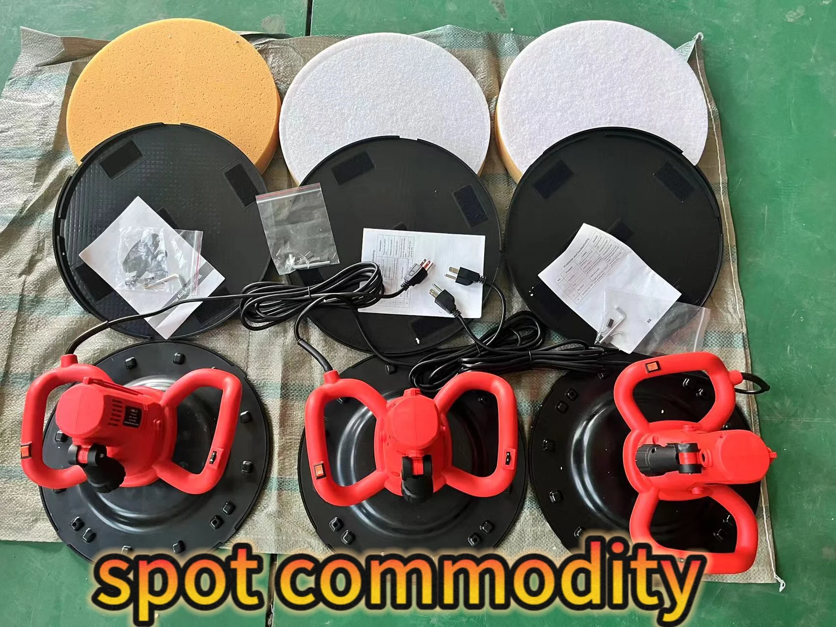 Portable Electric Wet Plaster Wall Polisher Machine 220V Used New Condition Hand Smoothing Cement Finishing Core Motor Engine